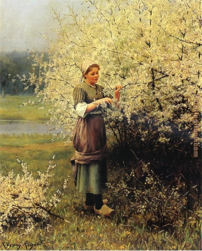 Spring Blossoms painting - Daniel Ridgway Knight Spring Blossoms art painting